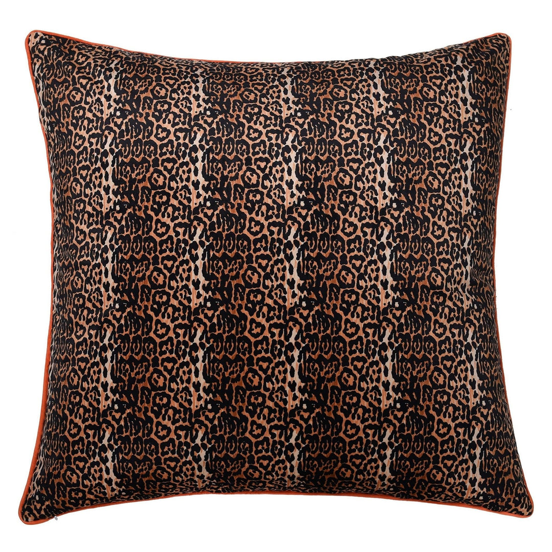 Double Sided Pillow Monkey Print and Cheetah Velvet Right Pink Animal Modern