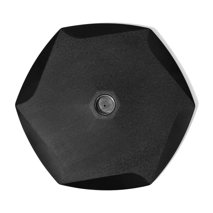 Outdoor Patio Umbrella Base Holder 56-Pound Hexagon Black See The Picture