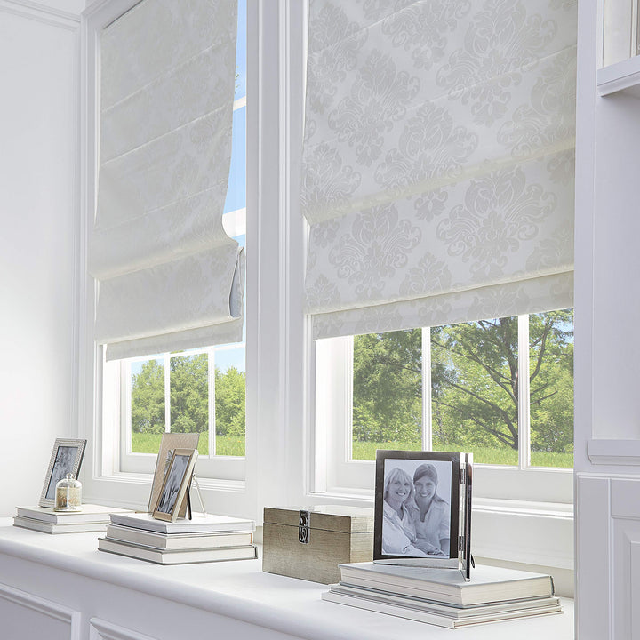 Damask Room Darkening Cordless Roman Shade