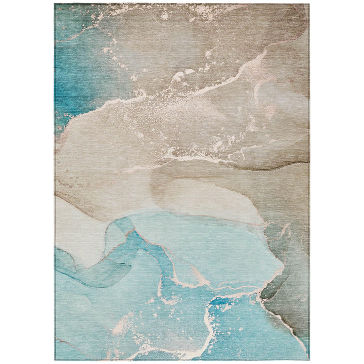 Addison Rugs Chantille ACN517 Teal 8' x 10 Indoor Outdoor Area Rug Stain Teal - 8' x 10'