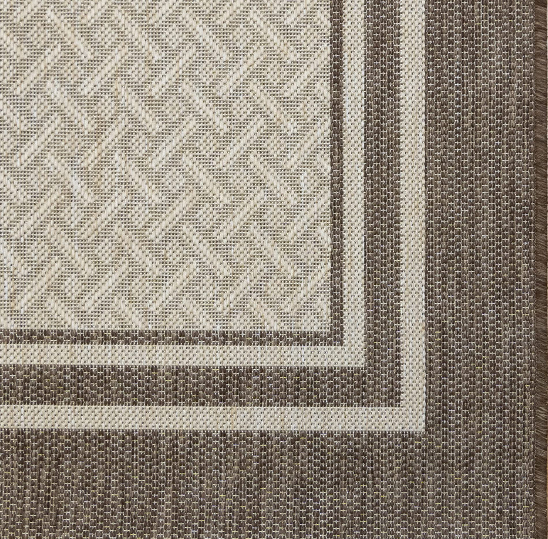 Gertmenian Indoor Outdoor Classic Flatweave Area Rug Stain & UV Resistant Carpet 7'10"x10' - Havana/Sand