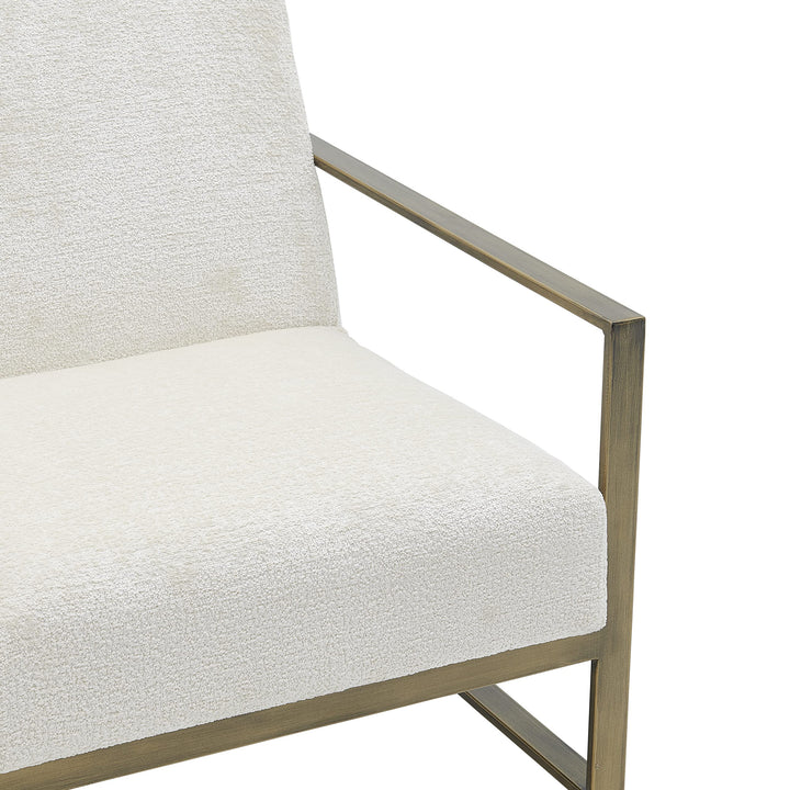 npd furniture and more Francis Fabric Arm Accent Chair Cream