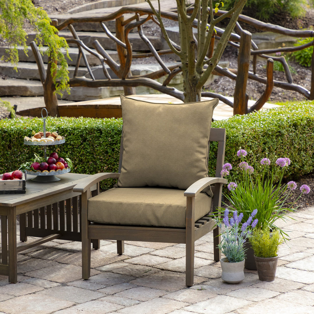 Arden Selections Performance Outdoor Deep Seating Cushion Set 24 x 24 Tan - Diamond Home USA