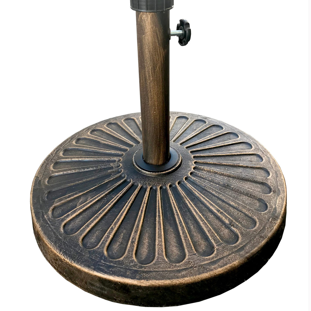 Round Heavy-Duty Steel Patio Umbrella Base Stand W/Rust-Resistant Finish