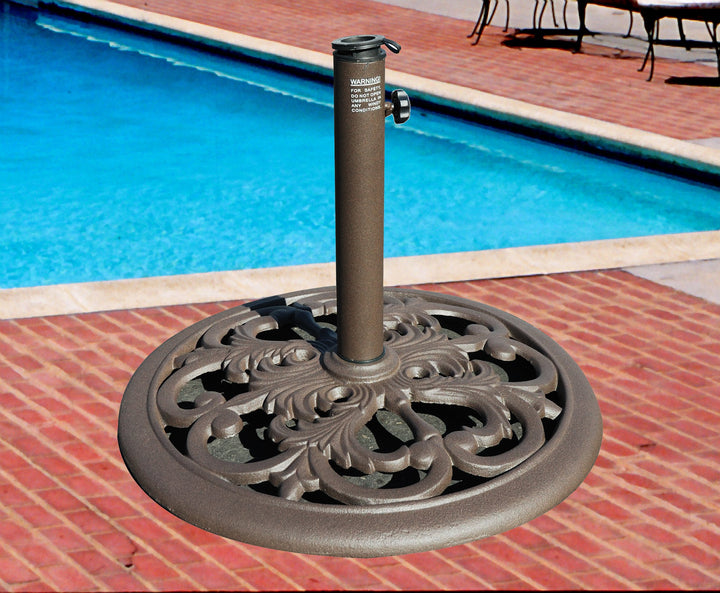 TropiShade 30-Pound Bronze Powder-Coated Cast Iron Umbrella Stand