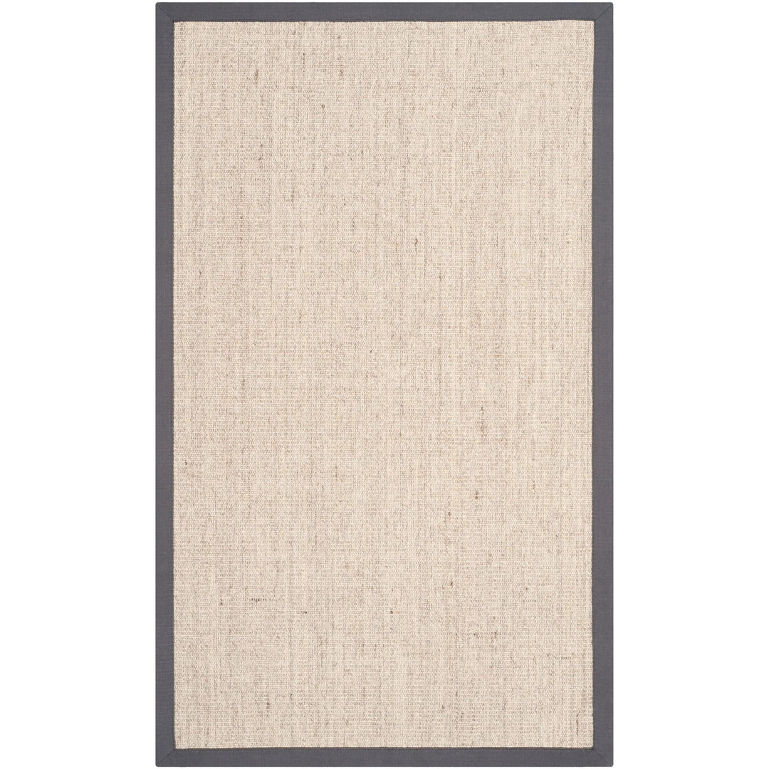 SAFAVIEH Natural Fiber Collection Runner Rug - 2'6" x 8' Marble & Grey Border