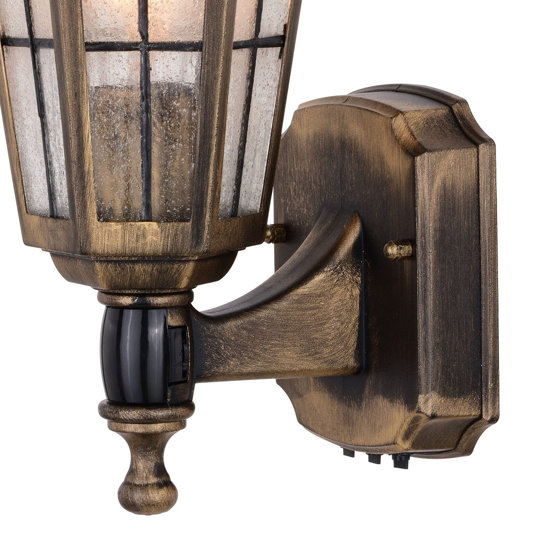 York Weathered Bronze Motion Sensor Dusk to Dawn Traditional Outdoor Wall