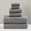 Amrapur Overseas 6-Piece Yarn Dyed Diamond Gate Jacquard Towel Set Charcoal