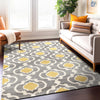 Rugshop Moroccan Trellis Contemporary Perfect for high traffic areas of your 6'6" x 9' - Gray/Yellow