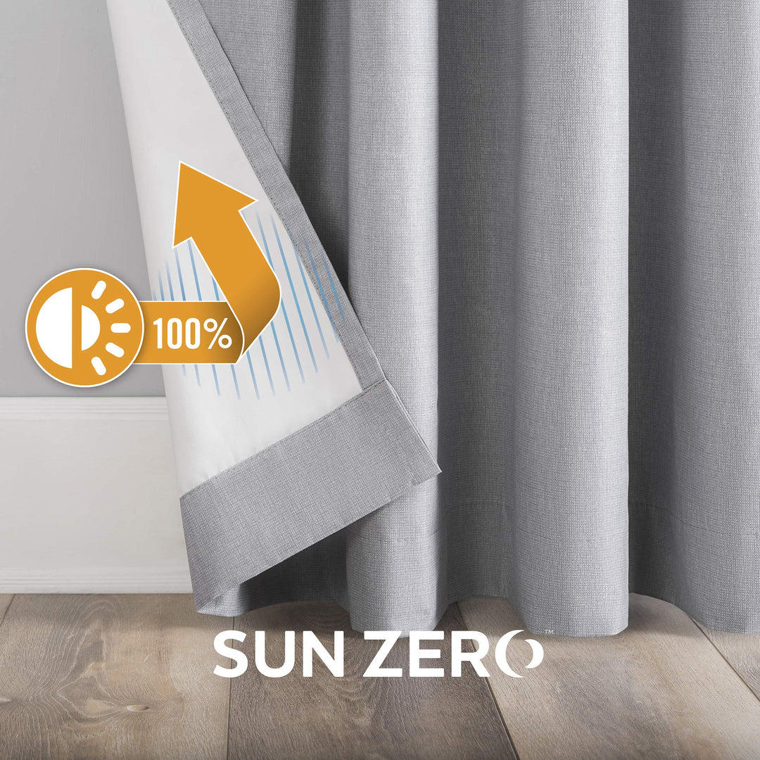 Sun Zero Duran Thermal Insulated Total Blackout Grommet 1-Piece Curtain Panel, Single Panel