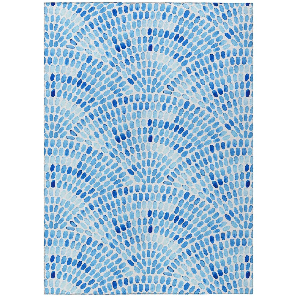 Addison Rugs Surfside ASR37 Blue 10' x 14' Indoor Outdoor Area Rug Easy Clean Blue - 10' x 14'