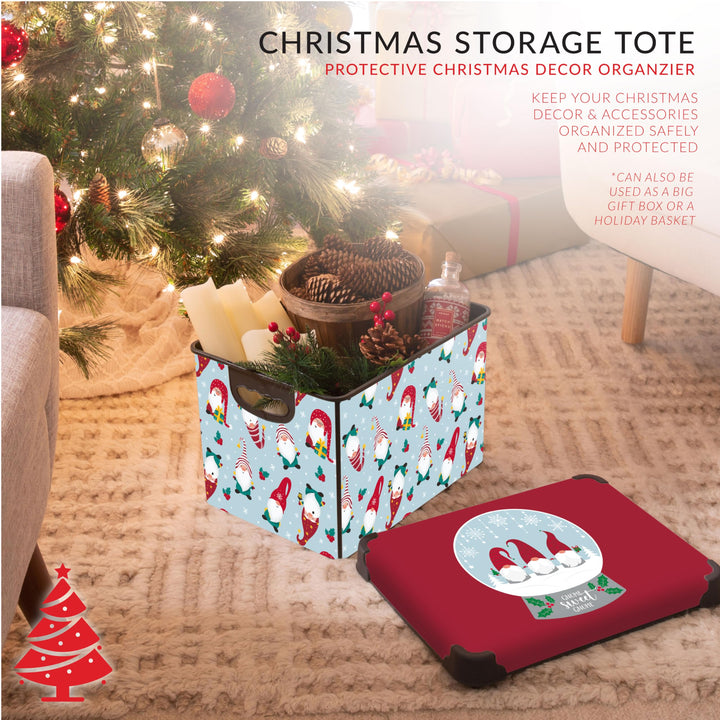 Simplify "Gnome Sweet Gnome Design Storage Bin|Christmas Tote|Holiday Décor