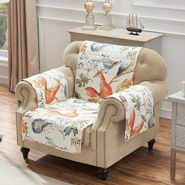 Willow Reversible Furniture Protector Arm Chair - Armchair Blue eutral Orange