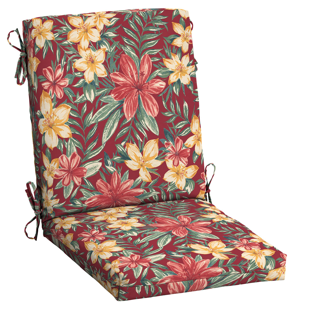 Arden Selections Outdoor Dining Chair Cushion 20 x 20 Rain-Proof Fade 44 in L x 20 in W x 3.5 in H - Ruby Clarissa Tropical