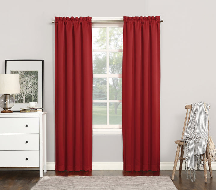 Sun Zero Hayden Energy Saving Blackout Rod Pocket 1-Piece Curtain Panel, Single Panel