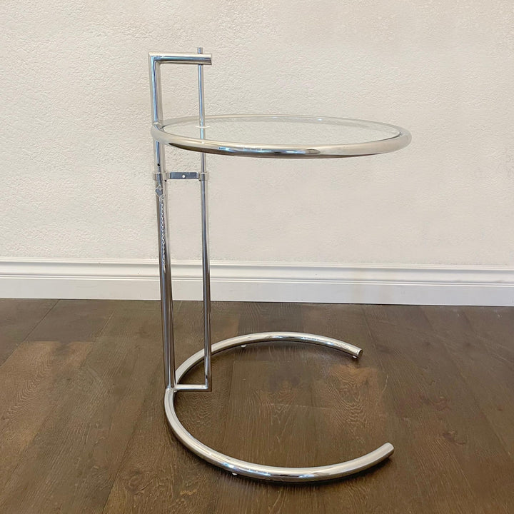 Mod Made Eileen End Table Side Table Adjustable Height Silver