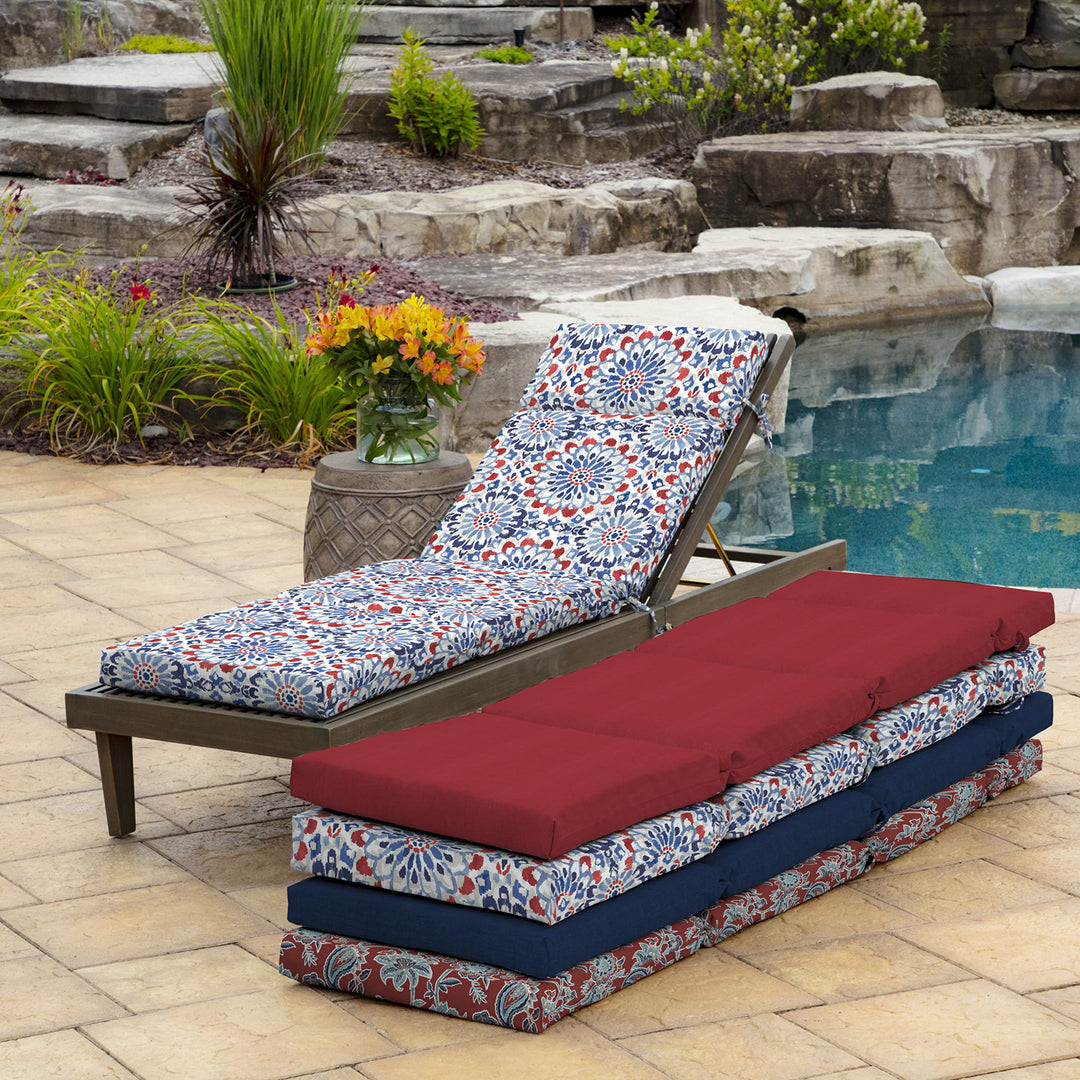 Arden Selections Outdoor Chaise Cushion 1 x 7 Water Repellent Fade Resistant - Diamond Home USA