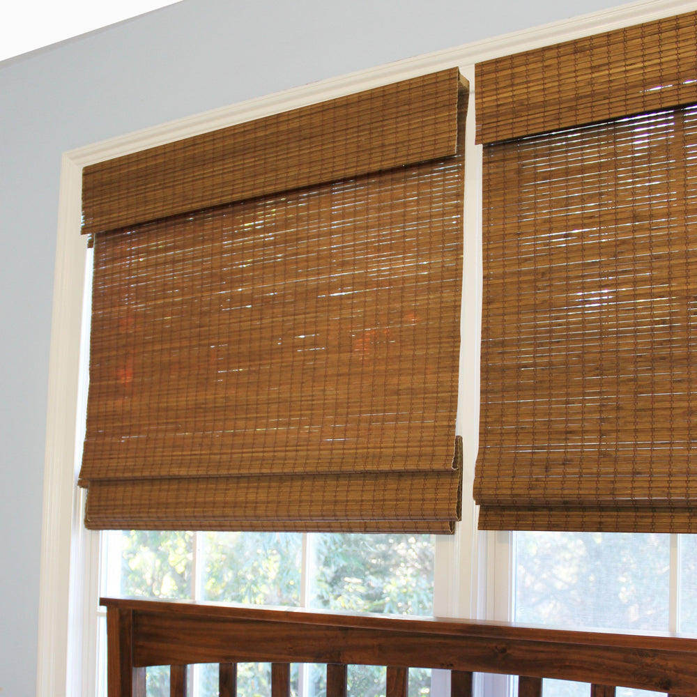 Radiance Bamboo Blinds - Cordless Bamboo man Shades for Windows - Flatweave