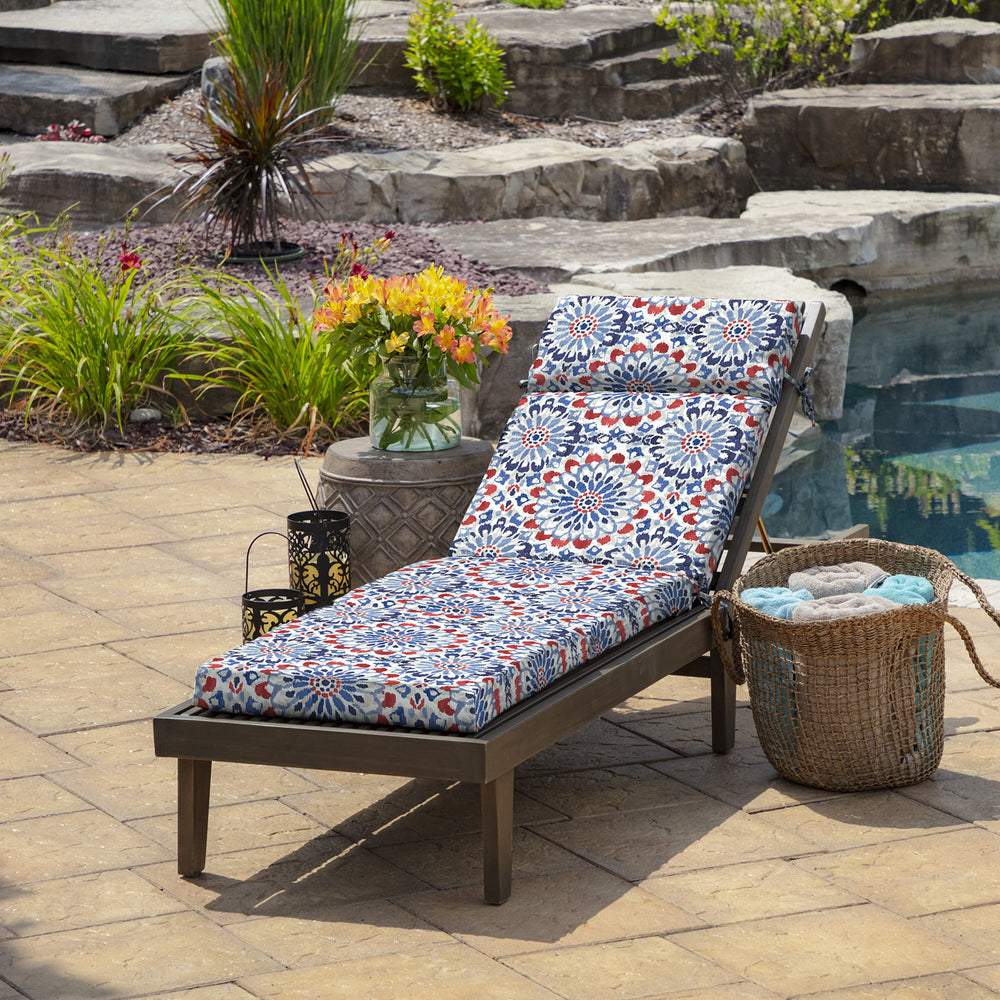 Arden Selections Outdoor Chaise Cushion 1 x 7 Water Repellent Fade Resistant - Diamond Home USA