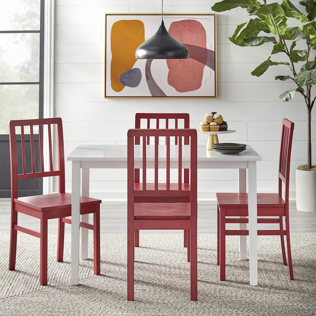 Target Marketing Systems Camden Collection Modern Slatted Back Dining Chairs Set