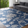 Alise Rugs Carrington Transitional Floral & Botanical Indoor Area Rug Navy 5' 5' x 7' - Navy