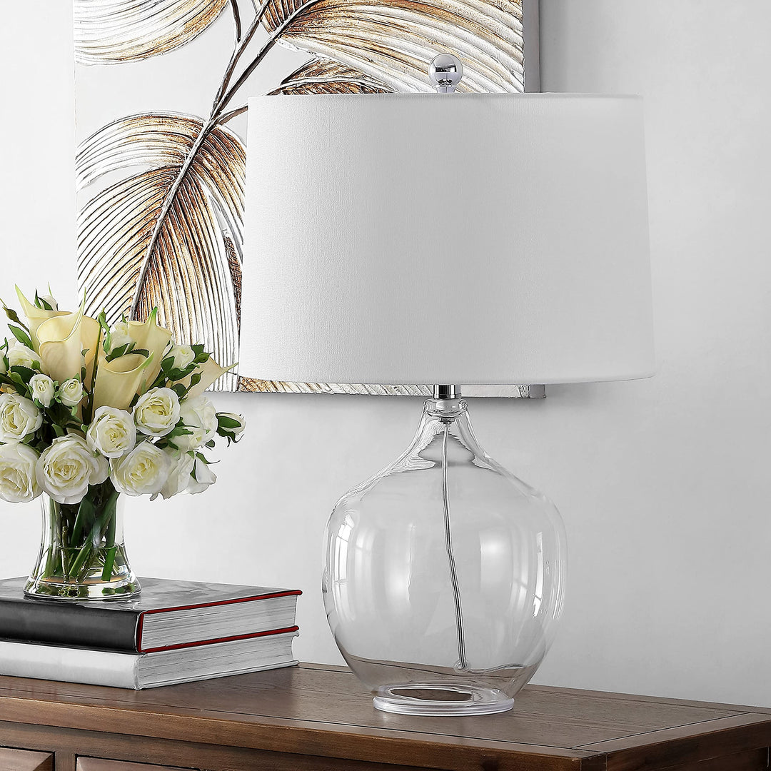 Lighting 24-inch Clear Glass Led Table Lamp 15" W X L 23.5" H Modern