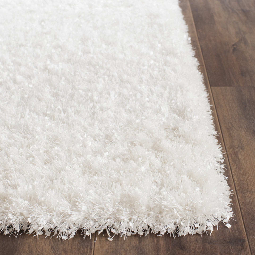 SAFAVIEH Malibu Shag Collection Runner Rug - 2'3" x 11' White Handmade Solid