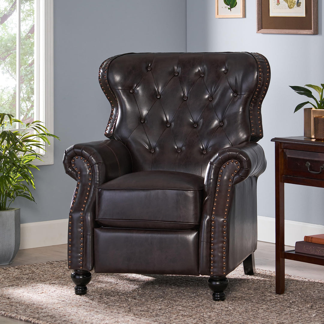 Christopher Knight Home Walder Reconstituted Bycast Leather Recliner Brown