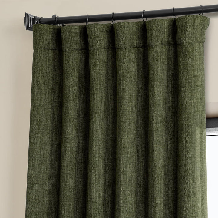 Exclusive Fabrics Faux Linen Room Darkening Curtain (1 Panel)