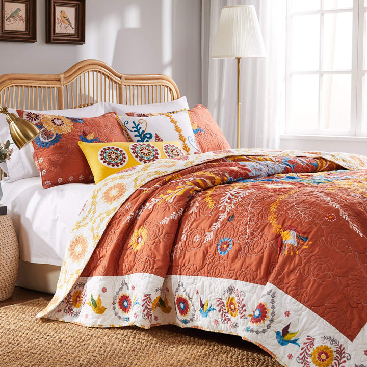 Greenland Home Topanga Quilt Set 3-Piece King/Cal King Multi King - Cal King