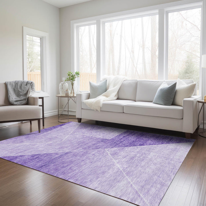 Addison Rugs Chantille ACN779 Purple 3' x 5' Indoor/Outdoor Machine Washable - Diamond Home USA