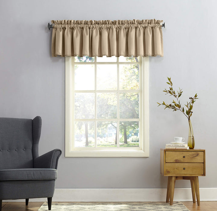 Sun Zero Barrow Energy Efficient Rod Pocket Curtain Single Valance