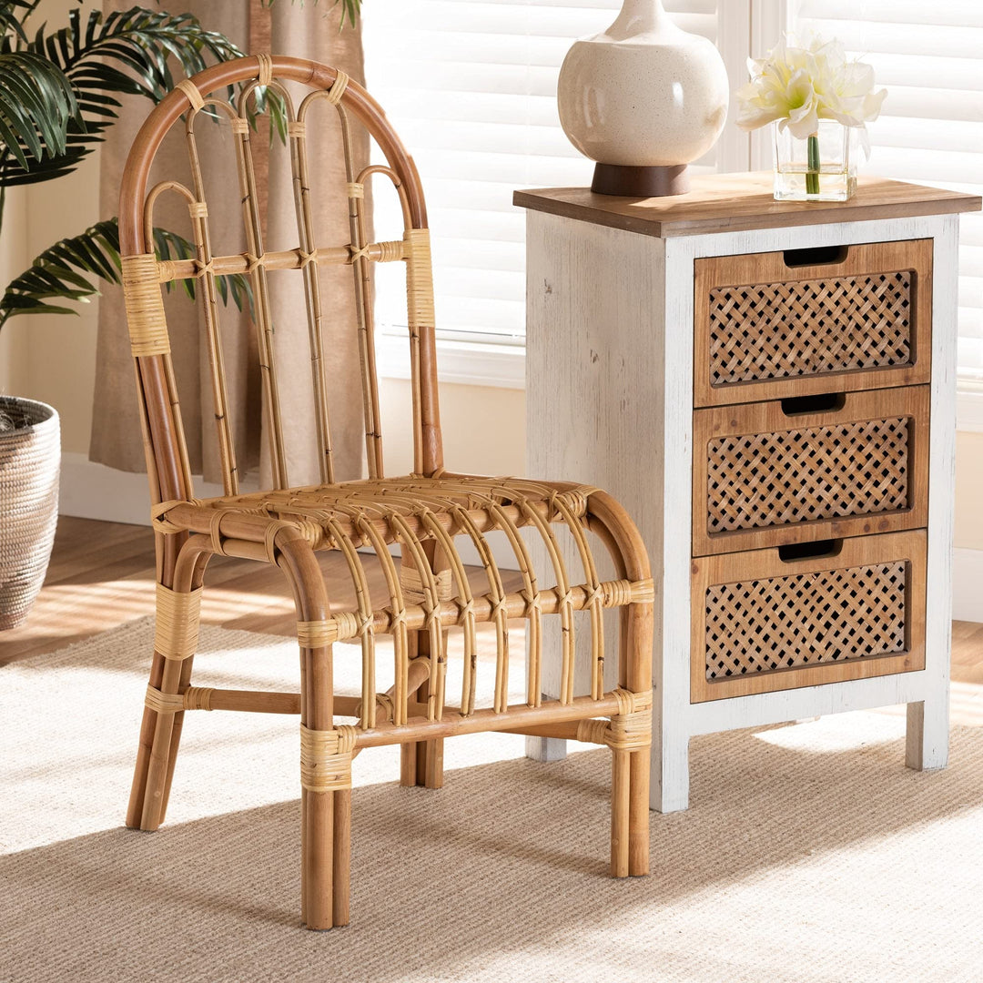 Modern and Contemporary Natural Finished Rattan Chair Finish