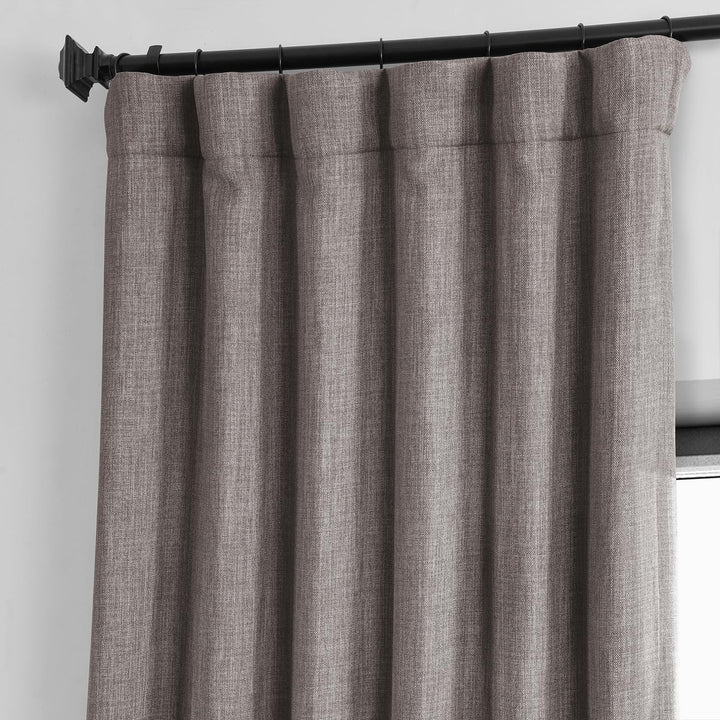 Exclusive Fabrics Faux Linen Room Darkening Curtain (1 Panel)