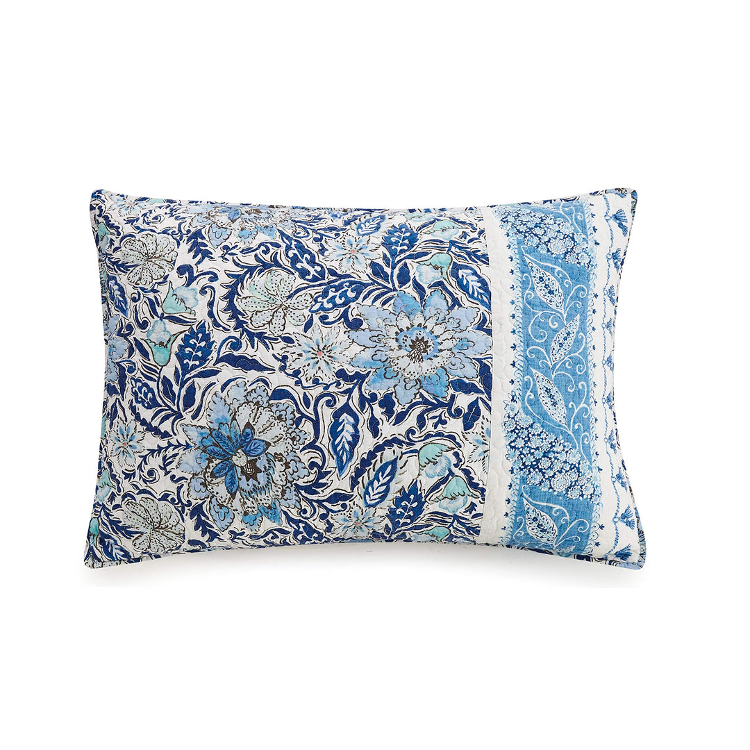 Dena Home Bisou Floral Quilt Set King Blue