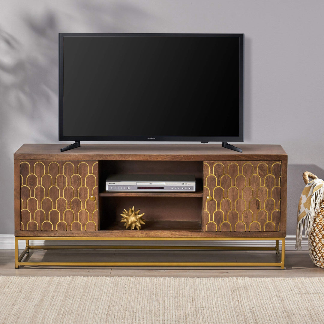 Christopher Knight Home Sevier Contemporary Wooden TV Stand Walnut