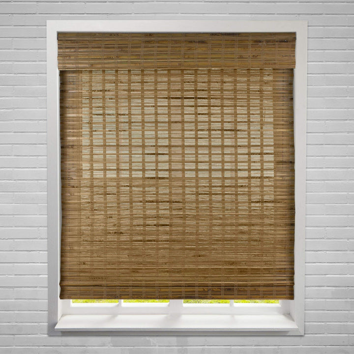 20 X 60 Bamboo Blinds Natural Wood Window Shade Cordless Lift Roman Shades 20"W x 60"H