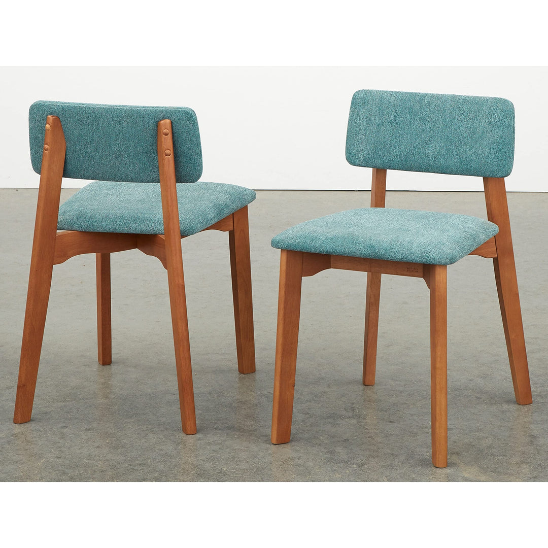 Nettie Upholstered Dining Chair (Set of 2) Brown Mid-Century Modern Contemporary