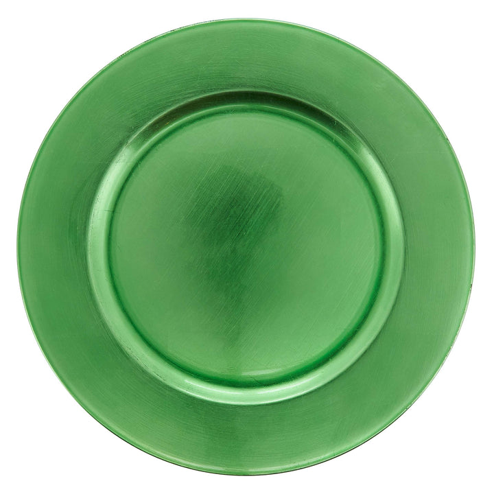 SARO LIFESTYLE Classic Design Charger Plates (Set of 4) Green - 4 Piece