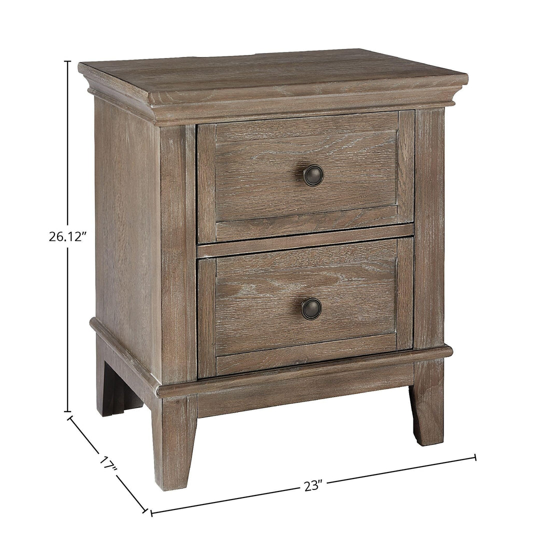 Westwood Design Leland 2 Drawer Nightstand Stone Washed