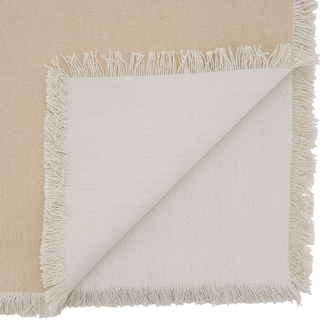 Fringe Border Table Runner Natural