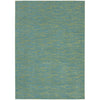 Nourison Essentials Indoor/Outdoor Blue Green 5' x 7' Area Rug Easy Cleaning Non 5' x 7' - Blue/Green