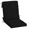 Arden Selections Outdoor Dining Chair Cushion 20 x 20 Water Repellent Fade 44 in L x 20 in W x 3.5 in H - Black Leala