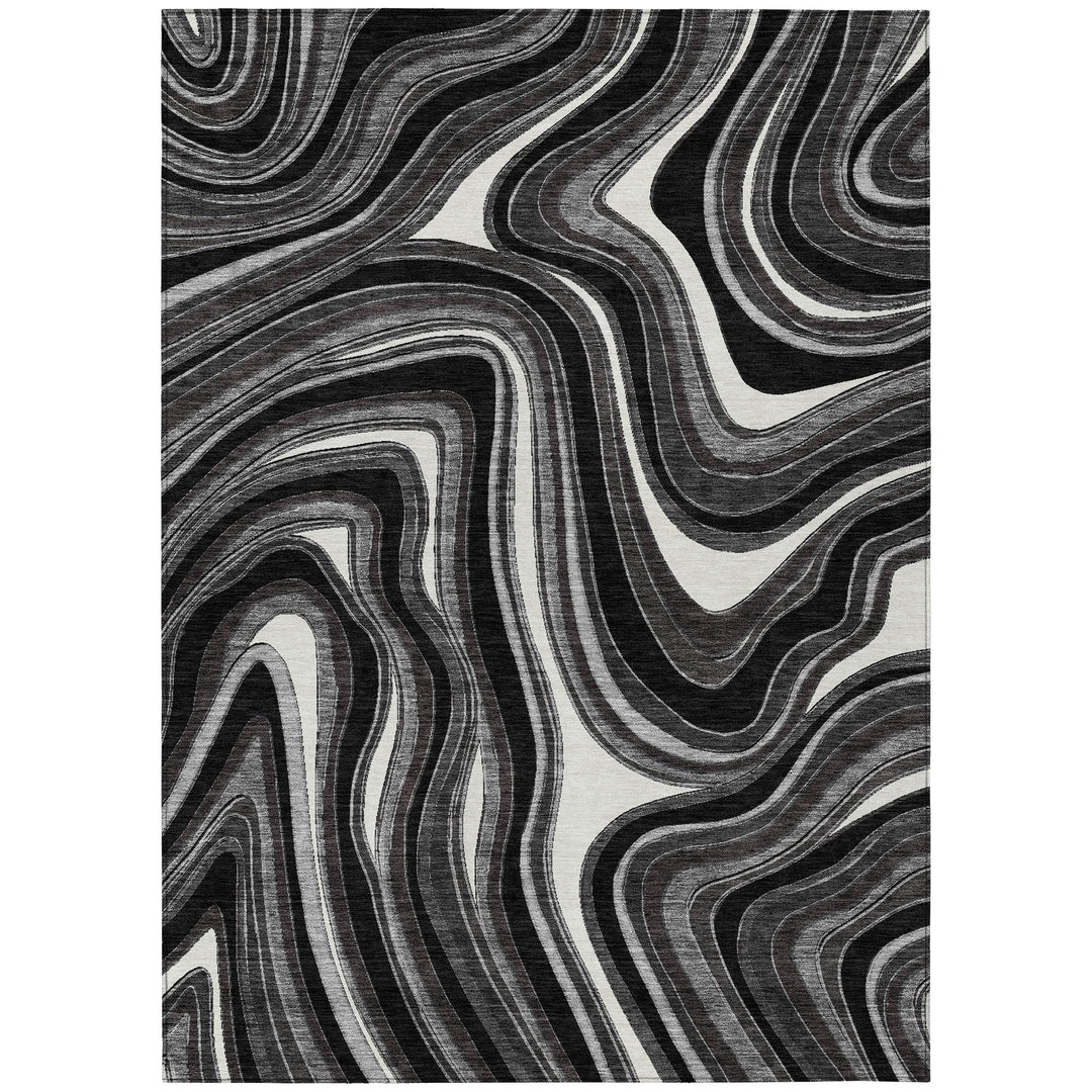 Addison Rugs Chantille ACN756 Black 10' x 14' Indoor/Outdoor Machine Washable Black - 10' x 14'