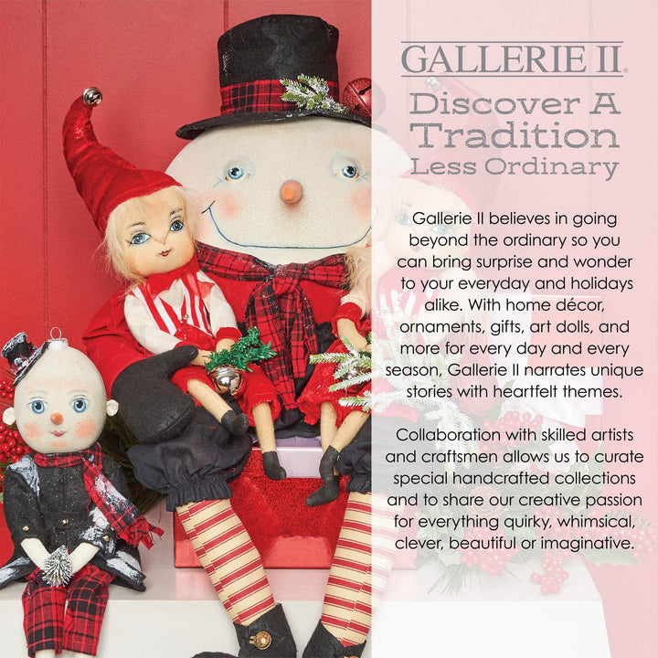 Gallerie II Byron Snowman With Candy Cane Joe Spencer Gathered Traditions