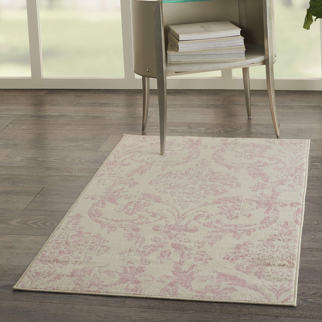 Nourison Jubilant Vintage Farmhouse Damask Area Rug