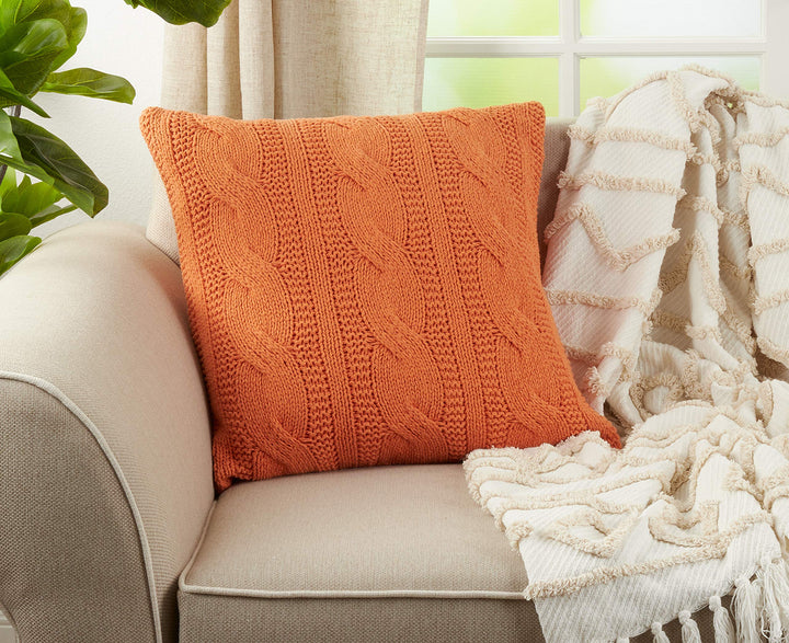 Cable Knit Design Throw Pillow