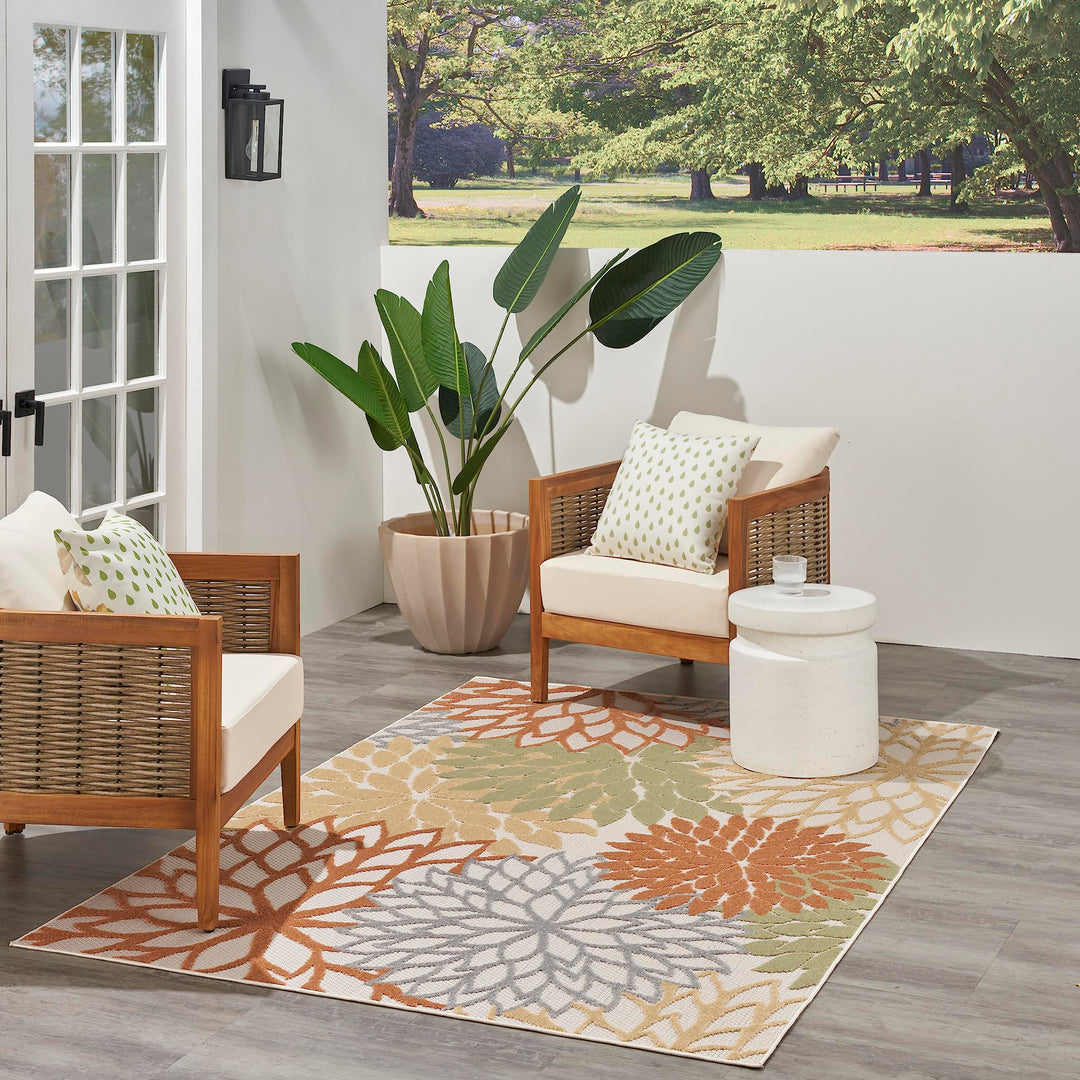 Nourison Aloha Floral Modern, Indoor/Outdoor Area Rug