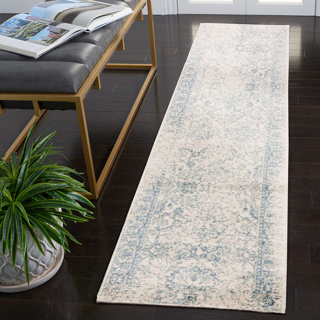 SAFAVIEH Adirondack Collection Runner Rug - 2'6" x 8' Ivory & Slate Oriental