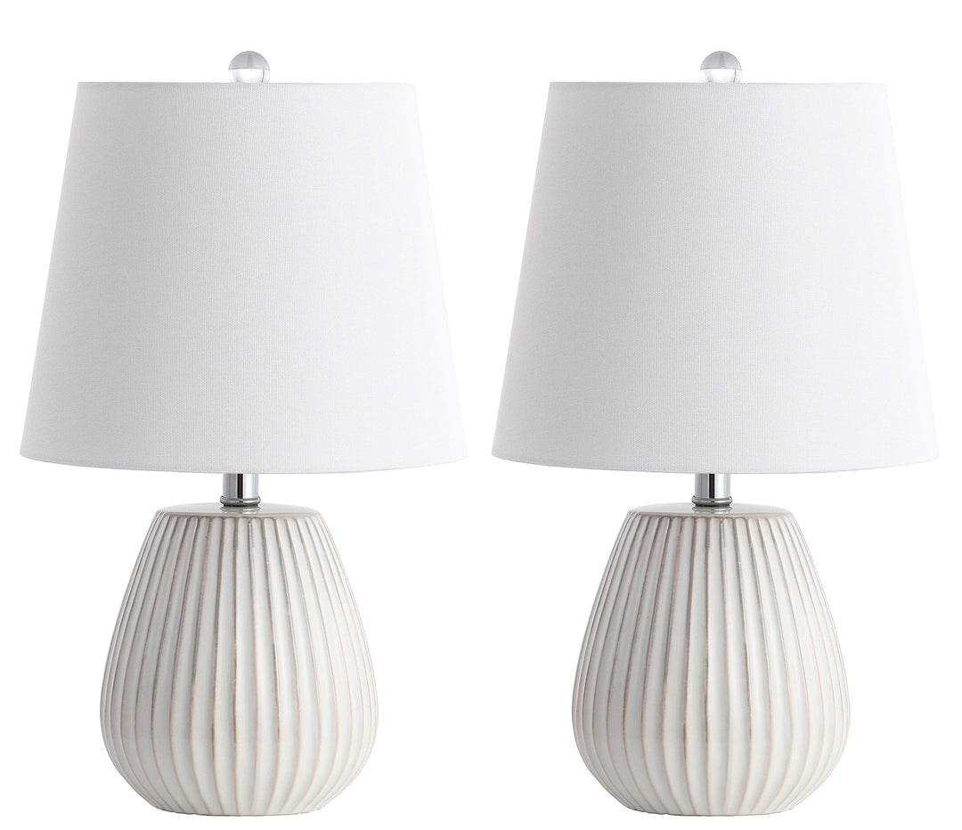 SAFAVIEH Lighting Collection Kole White 21-inch Bedroom Living Room Home